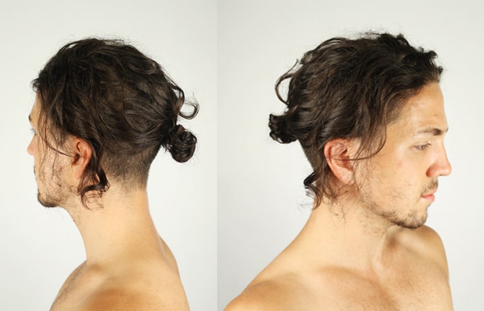 Man Bun Style #2 - The Lowered Man