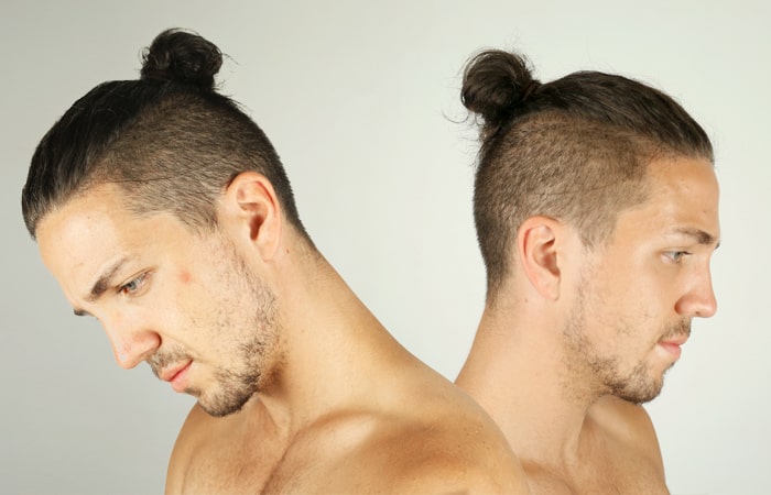 Man Bun Style #1 - The Out of Bed Bun