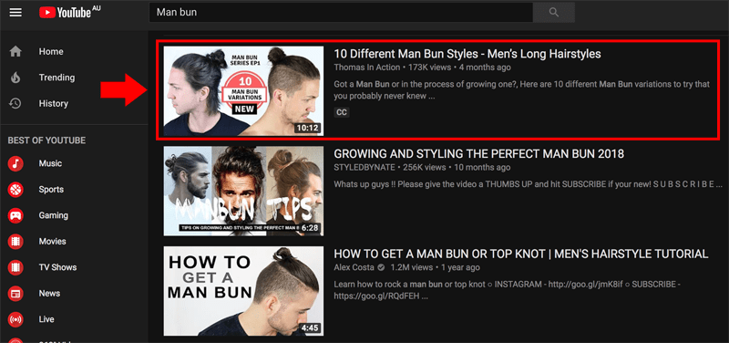 man bun haircut ranking