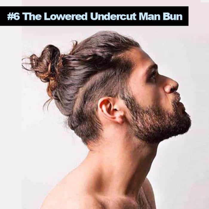 Lowered Undercut Man Bun